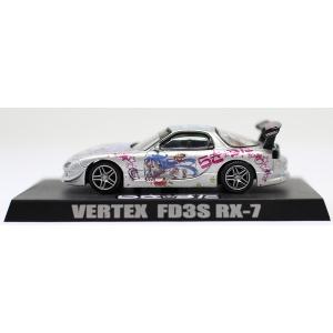 【USED】アオシマ 1/64 らき☆すた らきすた 痛車ミニカーコレクション　VERTEX　FD3S　RX-7　シルバー 240001016050｜minicars