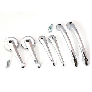 ローバーミニ/クラシック 英国製 メッキ ドア・トランクハンドル3点