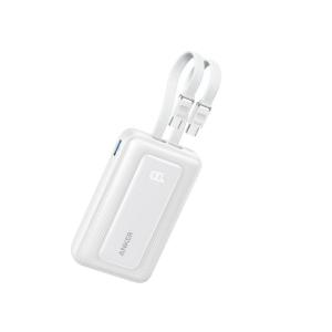 [在庫処分]アンカー Anker Zolo Power Bank (10000mAh, 35W, Built-In Dual USB-Cケーブル) ホワイト 便利 バッテリー ケーブル一体型 在庫限り A1680N22||