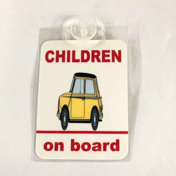 CHILDREN on board 白地×黄色ミニ