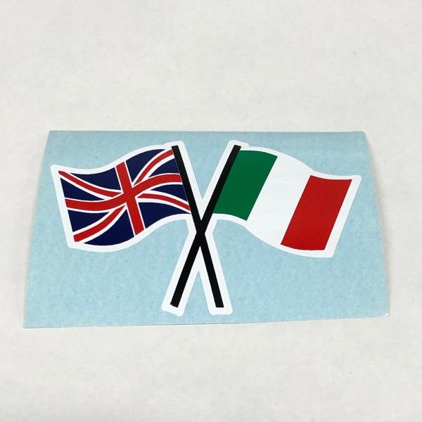 英国旗×イタリアフラグ　ステッカー
