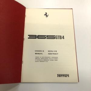 現品 Ferrari 365 GTB/4 マニュアルの詳細画像4