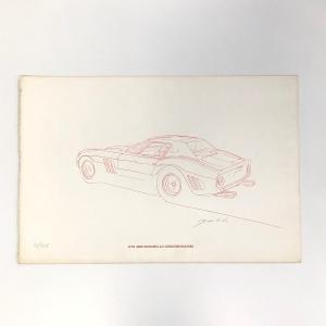 現品　Ferrari　GTO　4399　MARANELLO　CONCESSIONAIRES　イラストポスター｜minimaruyama