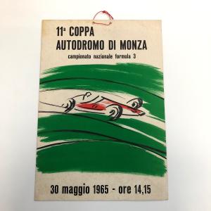 現品　11th　COPPA　AUTODROMO　DI　MONZA　1965　ポスター｜minimaruyama