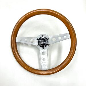 現品 momo プレスティージ ウッド/レザー ステアリング : ミニ