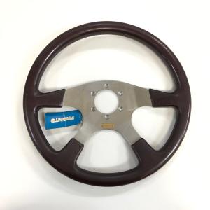 現品 クラシックミニ用MK1タイプボス付き レザー巻きステアリング