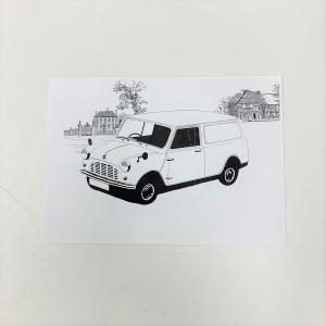 MINI　VAN　塗り絵用　イラスト