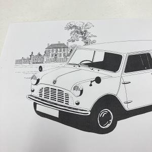 MINI VAN 塗り絵用 イラストの詳細画像1