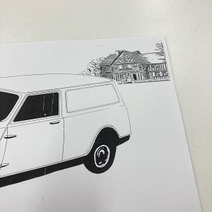 MINI VAN 塗り絵用 イラストの詳細画像2