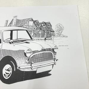 ローバーミニ カントリーマン 塗り絵用 イラストの詳細画像1