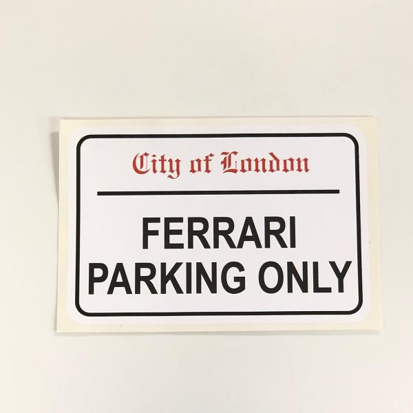 FERRARI　PARKING　ONLY　ステッカー