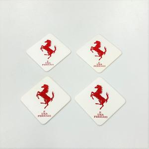 現品　Ferrari　コースターセット　レッド｜minimaruyama