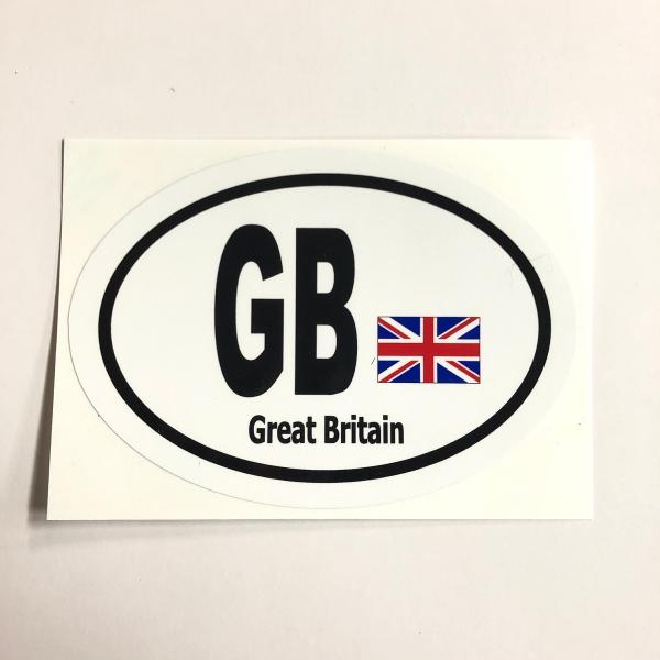 GB　英国旗　オーバルステッカー