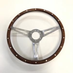 モトリタMK3ウッドステアリング・14インチ ディッシュ : ミニ