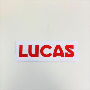 LUCAS　ステッカー　ホワイト/レッド｜minimaruyama