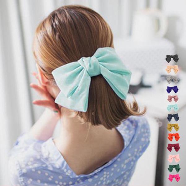 ヘアアクセサリー リボン バレッタ【在庫限り】売り尽くしセール【ネコポス投函】