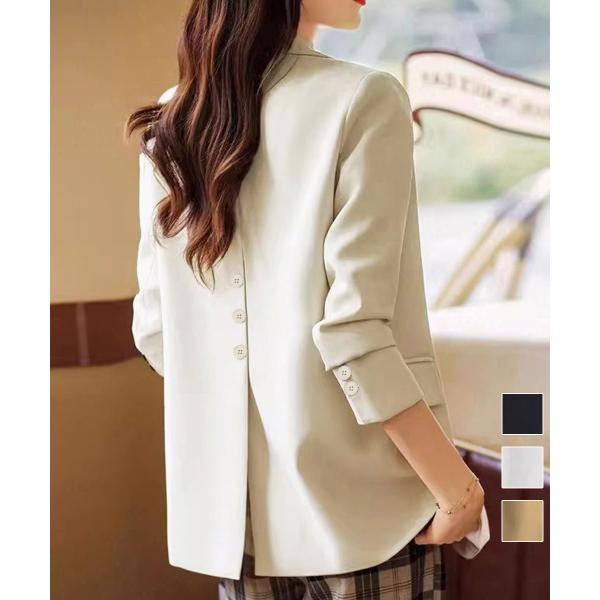 バックスリットテーラードジャケット韓国風【ネコポス投函】