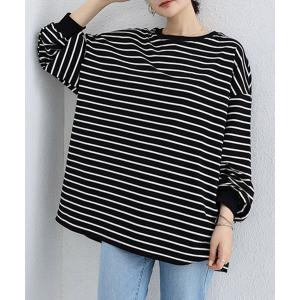 ボーダーtシャツ レディース 長袖ロンT【ネコ...の詳細画像4