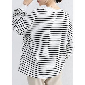 ボーダーtシャツ レディース 長袖ロンT【ネコ...の詳細画像5