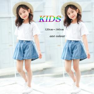 子ども服 キッズ デニムショートパンツ 子供服 女の子 ジュニアサイズ ボトムス 小学生コーデ KIDS 韓国服 ファッション【ネコポス可】｜miniministore