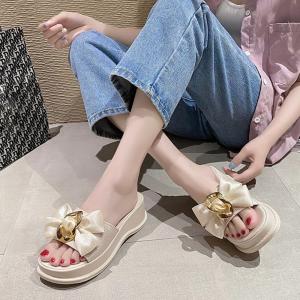 厚底サンダル 蝶結び レディース 夏靴【在庫限...の詳細画像3
