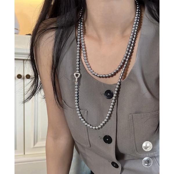 フェイクパールネックレスロングネックレス【ネコポス投函】