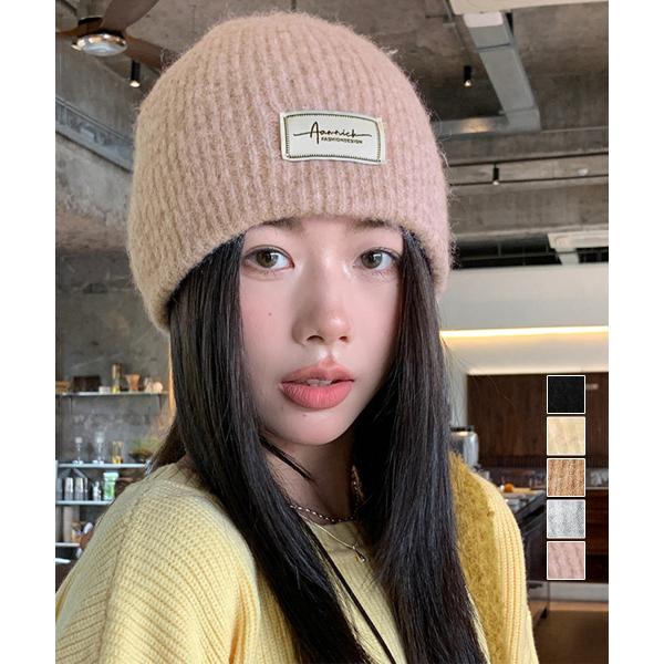 ロゴニット帽子レディース ニットキャップ【ネコポス投函】