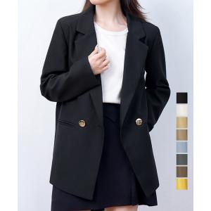 ダブルボタンテーラードジャケットミドル丈【ネコポス投函】爆買