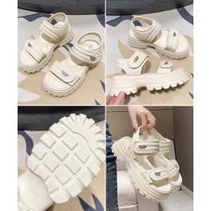 厚底ベルクロサンダル スポーツサンダル夏の詳細画像2