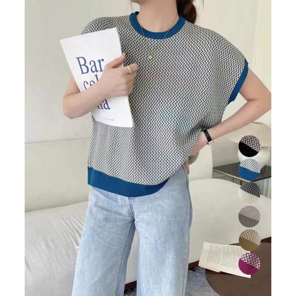 フレンチスリーブサマーニット レディース【ネコポス投函】