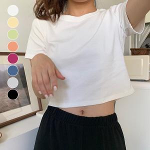 ショート丈tシャツ へそ出し 8色 夏【ネコポス可】｜miniministore