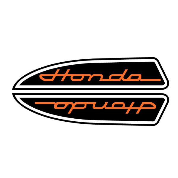 モンキー北米Ver.斜字ディカール3Mラミネート仕様オレンジ【ポスト投函便】