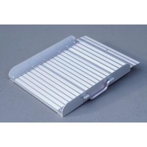 アルミ製 バイク・一輪車・農機具用段差解消スロープ長さ45cm