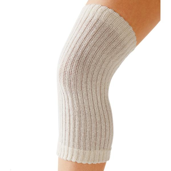 メール便出荷 ゆったり編んだシルク混サポーター ひざ用 2枚組 セルヴァン