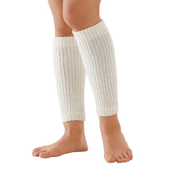 メール便出荷 ゆったり編んだシルク混サポーター ふくらはぎ用 2枚組 セルヴァン
