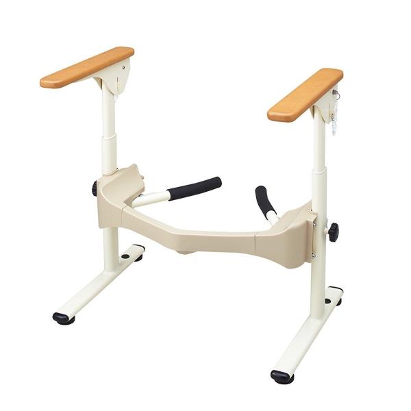 洋式トイレ用フレーム 木製ひじ掛け SUS-はねあげＲ-2 533-067 アロン化成