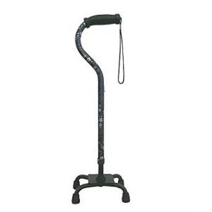 ささえ四点支持ステッキ 濃紺地・桜柄 R08006 ひまわり