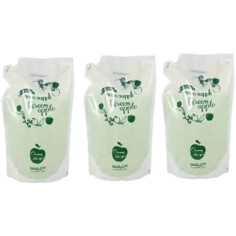 【3個セット】 サニープレイス ナノサプリ ヘアクレンジングシャンプー グリーンアップル 800ml