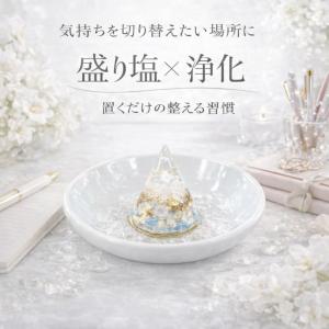 盛り塩 交換不要 皿付き 2個セット 浄化セッ...の詳細画像1