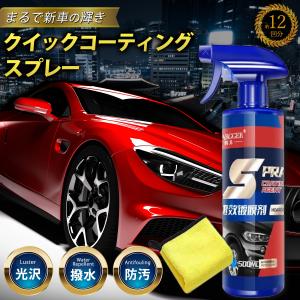 車用ナノコーティング剤 コスパ最強 大容量500ml クロス付き 洗車セット 撥水 艶出 手入れ簡単 光沢 保護 ゴルフ｜minmono
