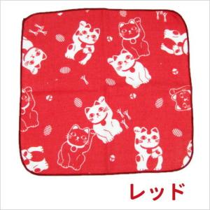 タオルハンカチ 福猫 ハイメン 七曜 猫 オー...の詳細画像2