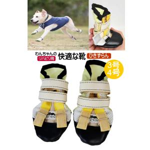 【ポスト投函】【ひきずらん】わんちゃんの「快適な靴」3号/4号 ナックリング リハビリ用 2本入 犬...