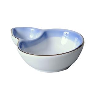254-23ヒサゴ型仕切鉢コバルト吹 輸入 和食器 松花堂パーツ 業務用 約13cm 在庫処分品 数量限定 セール
