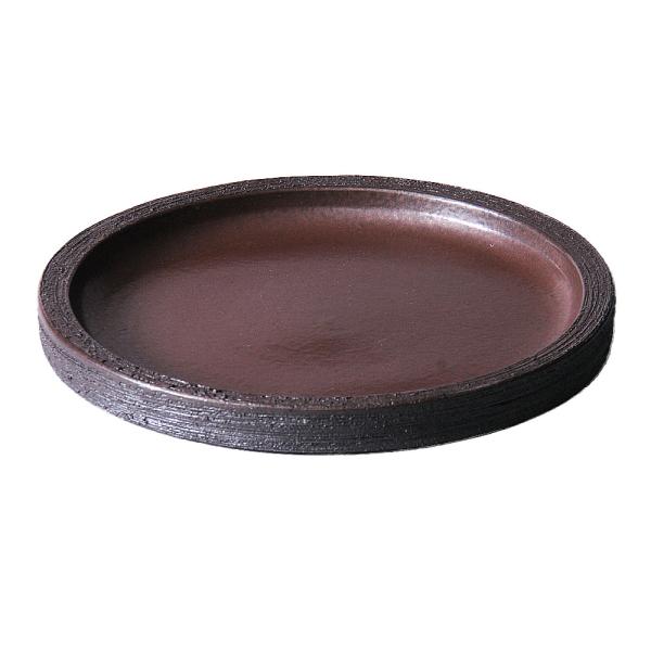 黒荒土切立6.5平皿 和食器 丸皿（中） 業務用 約20.5cm 在庫処分品 数量限定 セール