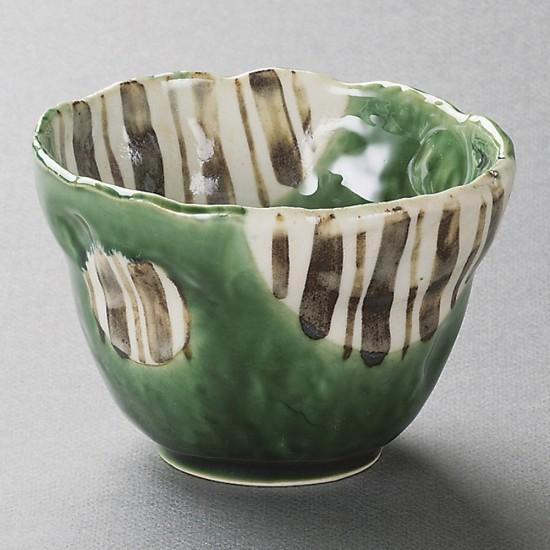 織部十草4寸丼 和食器 小丼・多用碗 業務用 約13cm 和食 和風 ミニ丼 どんぶり 小うどん 小...