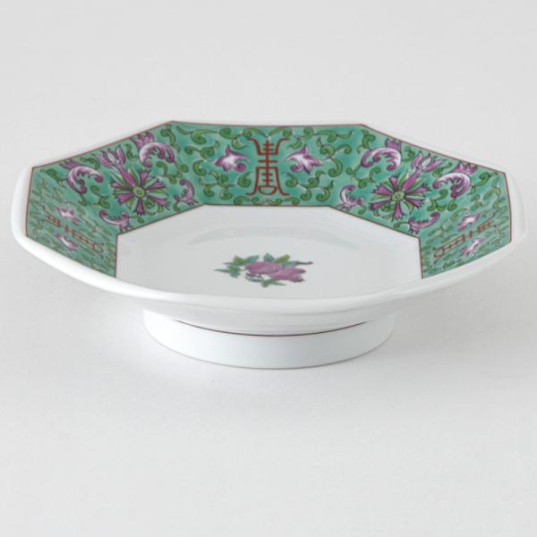 緑彩宝華 八角皿 中華食器 八角皿 業務用