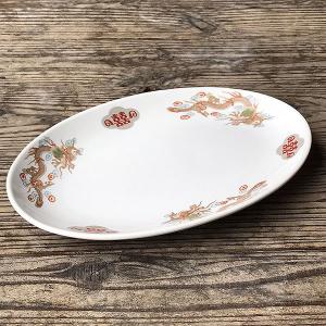 金彩竜 8吋プラター 中華食器 プラター（M） 業務用 楕円皿 日本製