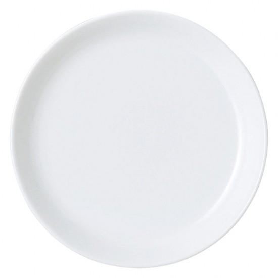 シャープ&amp;モダン 白 18.5洋風プレートM 白い器 洋食器 丸型プレート（S） 業務用 約18.5...