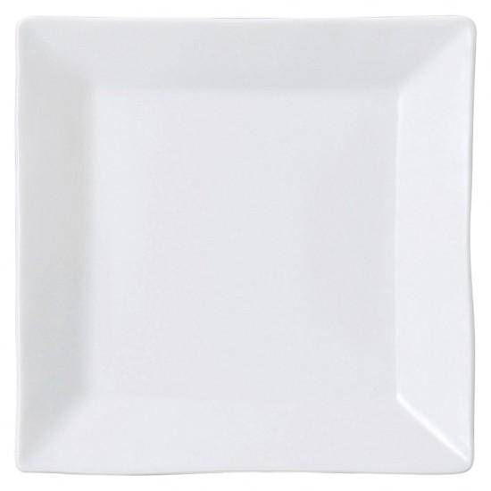 シャープ&amp;モダン 白 スクエアプレート 中 白い器 洋食器 正角プレート（M） 業務用 約22.5c...