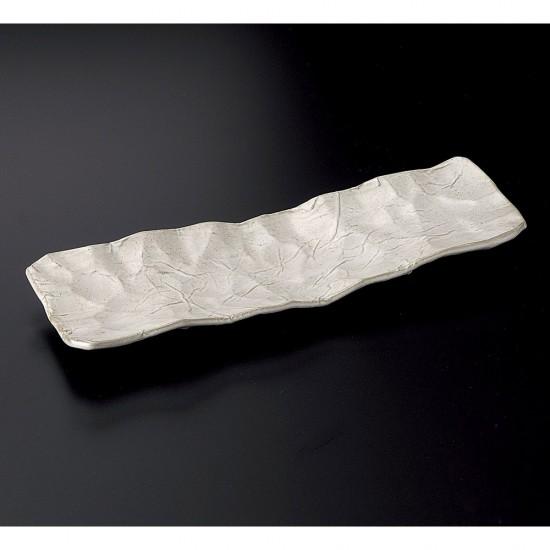 手折粉引サンマ皿 和食器 サンマ皿 業務用 約32.5cm 和食 和風 秋刀魚 前菜 寿司店 創作料...